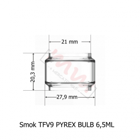 SZKIEŁKO SMOK TFV9 PYREX/TULEJKA BULB 6,5ML